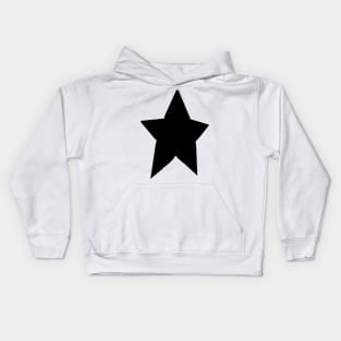 Minimal Chonk Black Star Kids Hoodie